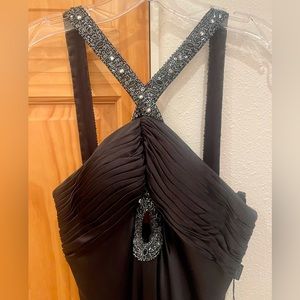 Adrian Maddox silk gown with beading detail- very pretty!